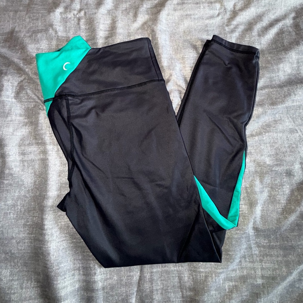 ZYIA Kids Black and Teal Leggings